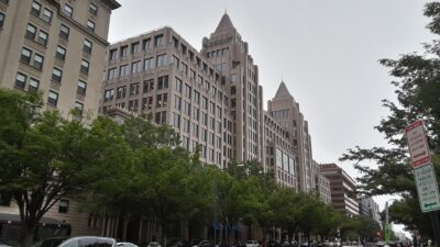 The Washington Post headquarters building in downtown Washington, D.C.