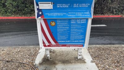 Official ballot drop box in Sonoma, California