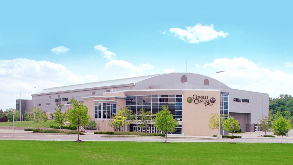 Exterior of the Covelli Centre arena in Youngstown, Ohio