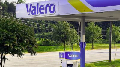 Fuel pump at a Valero gas station in Greenville South Carolina