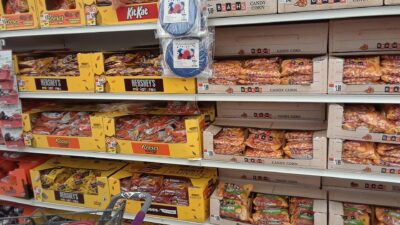 Assorted wrapped Halloween candy