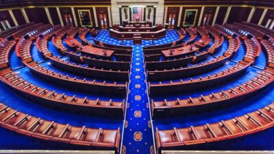 Interior of the United States House of Representatives chamber