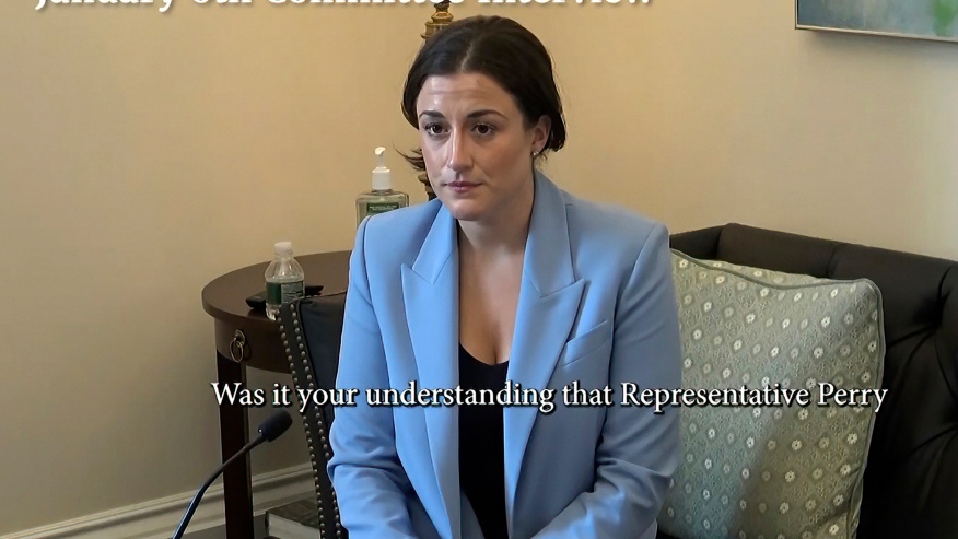 Cassidy Hutchinson testifying before the House Jan. 6 committee in 2022