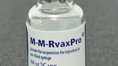 MMR measles mumps rubella vaccine vial