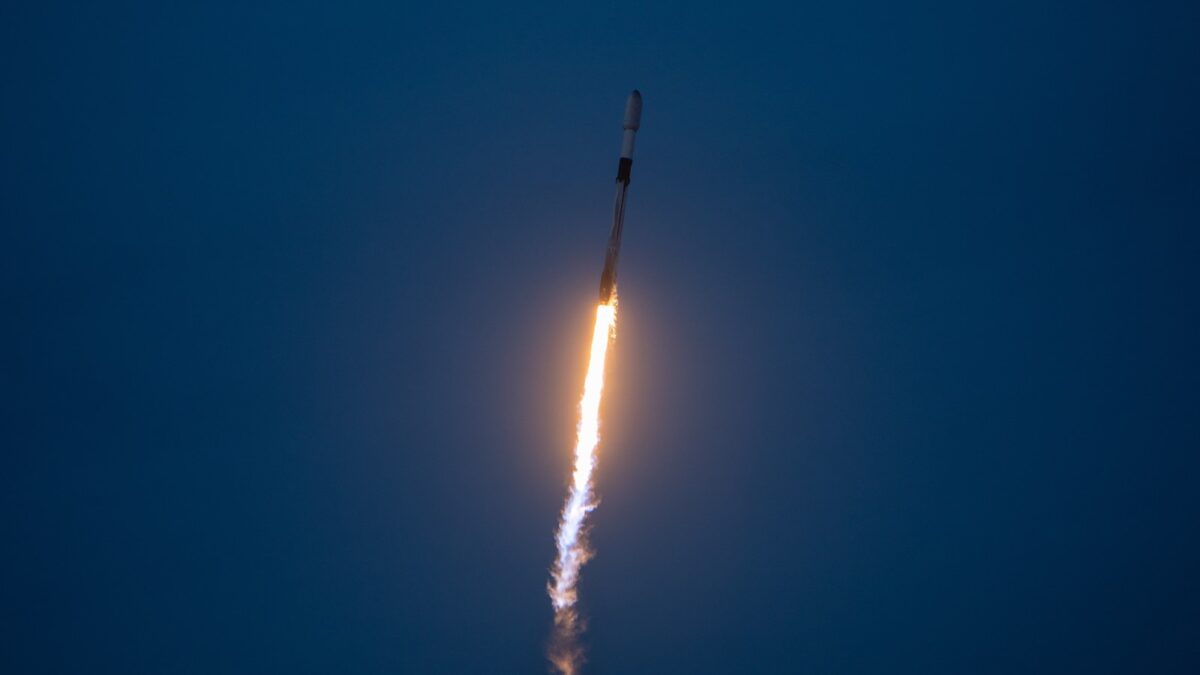 SpaceX Falcon 9 rocket launching Starlink satellites