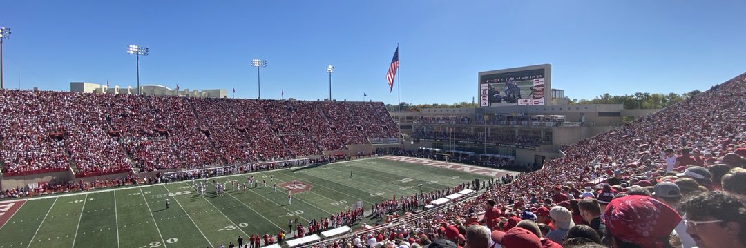 Memorial Stadium in Bloomington, Indiana, home of Indiana Hoosiers football