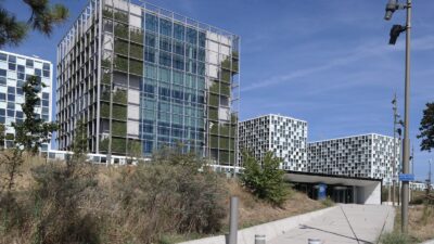 The International Criminal Court building in The Hague, Netherlands