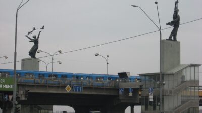 Bridge over the Dnipro River in Kyiv, Ukraine
