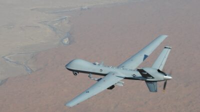 U.S. Air Force MQ-9 Reaper unmanned aerial vehicle on a runway