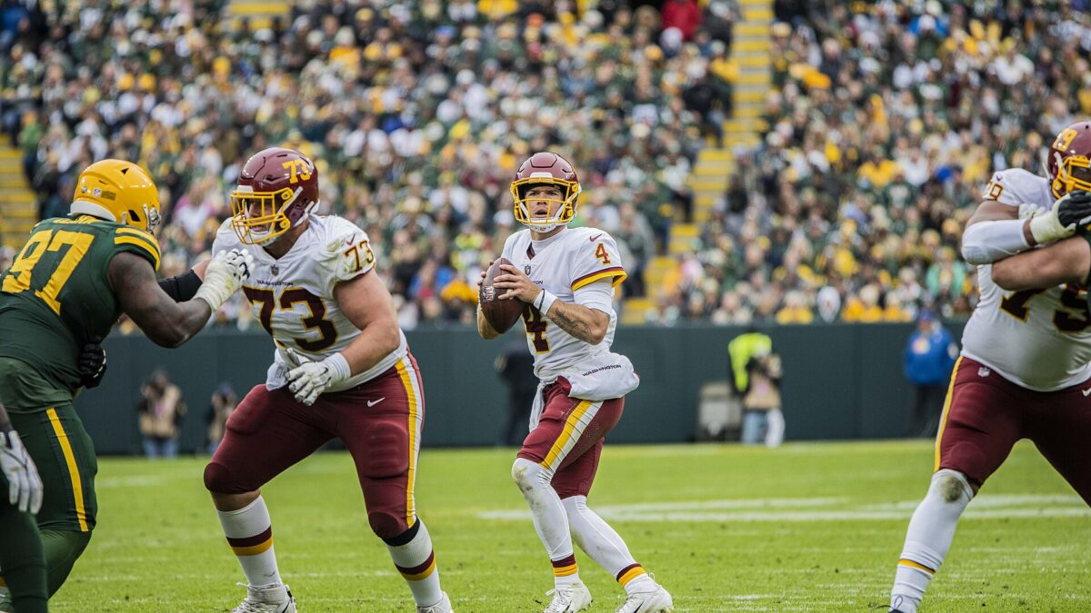 NFL game between Washington and Green Bay at Lambeau Field