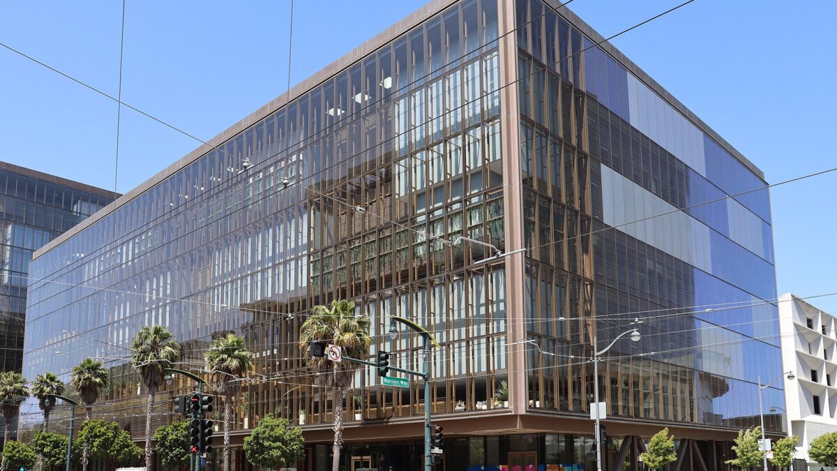 Glass office building at 1515 Third Street in San Francisco's Mission Bay