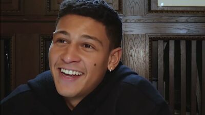 Actor Emilio Sakraya smiling during an interview