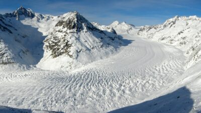Great Aletsch Glacier viewed from Eggishorn, Switzerland