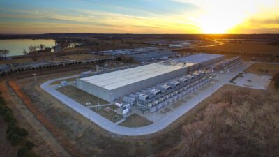 Exterior of a Google data center in Council Bluffs, Iowa