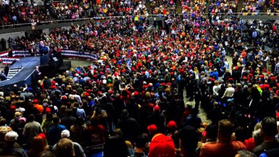 Donald Trump at a MAGA rally in Nashville, Tennessee