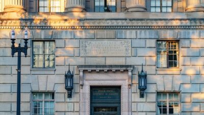 U.S. Department of Commerce headquarters, the Herbert C. Hoover Building, in Washington