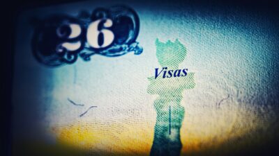 Visa pages in a U.S. passport
